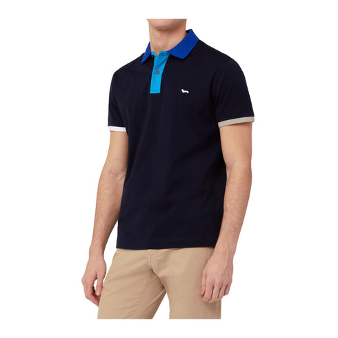 Harmont & Blaine Polo Polo Uomo bordi colorati Blu turchese P24-HARMONT & BLAINELRL374021745-801-M - Francavilla Moda